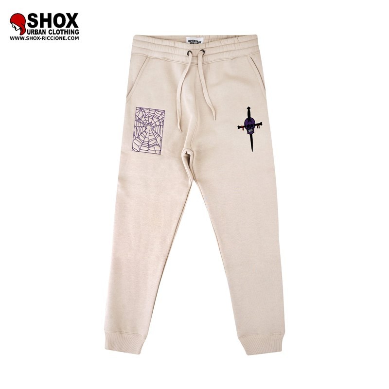 Bloody Embroidery Sweatpants Beige