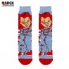 Horror film Chucky blu Socks