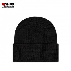 Silver Tiger Black Ribbed Beanie