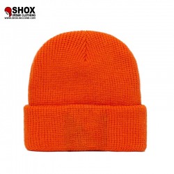 Panther Orange Ribbed Beanie