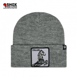 Stallion Ribbed Grey Beanie