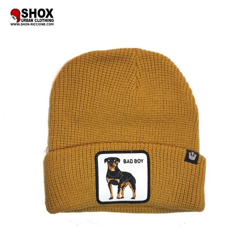 Bad Boy Ribbed Camel Beanie