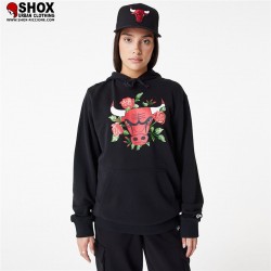 NBA Floral Chicago Bulls Hoodie Black