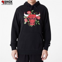 NBA Floral Chicago Bulls Hoodie Black