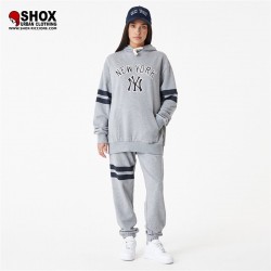 MLB NY Stripe Hoodie Grey