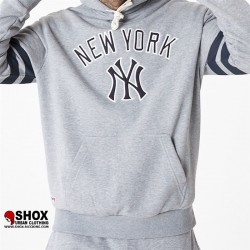 MLB NY Stripe Hoodie Grey