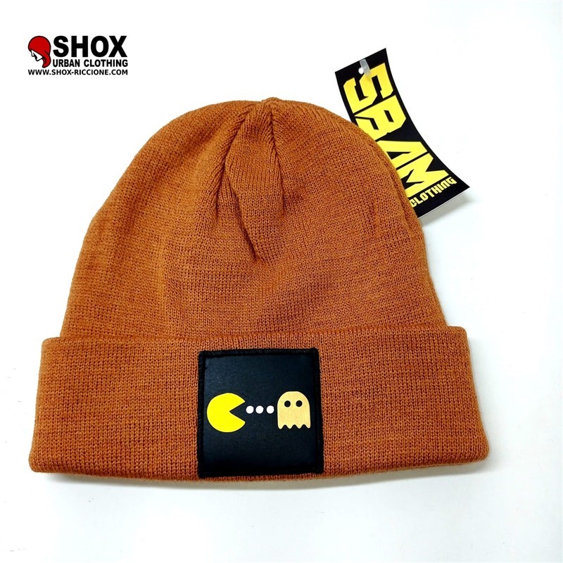 Sbam Pacman Brown Short Beanie