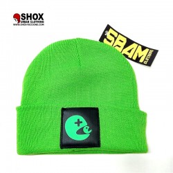 Sbam Eat Neon Green Short Beanie