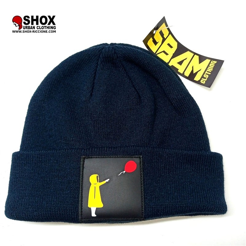 Sbam Balloon Navy Short Beanie