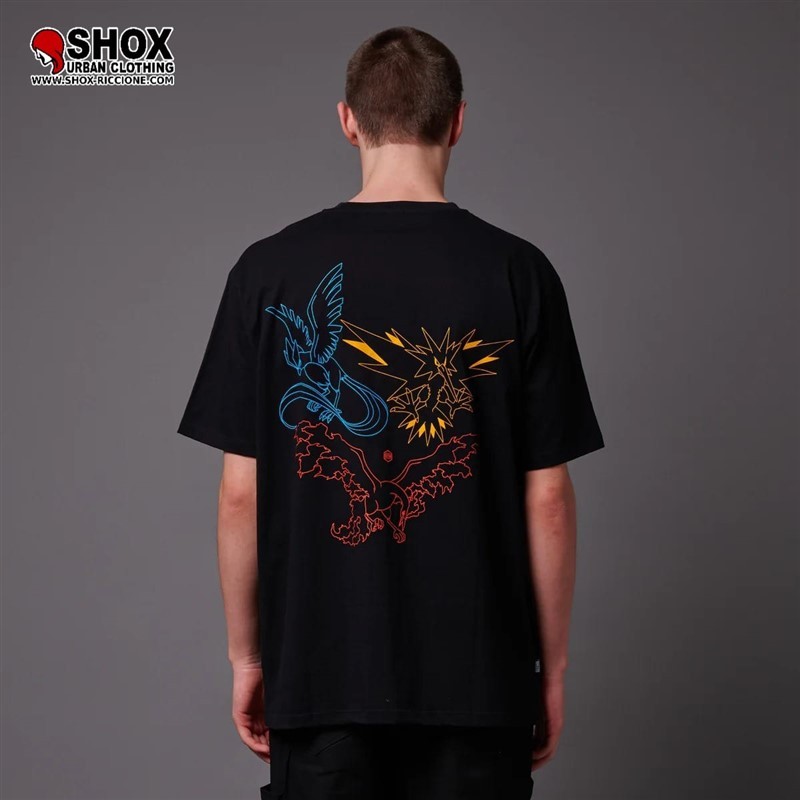 Legendary Birds Tee Black Pokemon