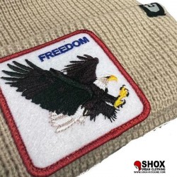 Freedom Ribbed Beige Beanie