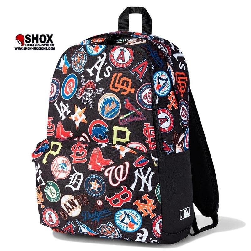 MLB ALL TEAMS  BACKPACK , 3 scompartimenti con zip, portabottiglie laterale, alloggio per portatile -tessuto poliestere