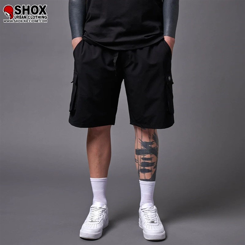 Techno Cargo Shorts Black