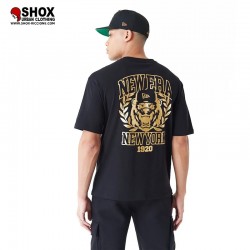 NE New York 1920 Logo Gold OS Tee Black