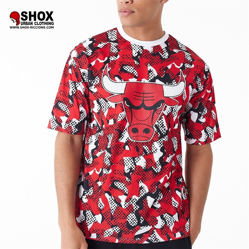 NBA Mesh Chicago Bulls Allover OS Tee