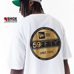 NE 59fifty Gold OS Tee White