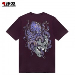 Kraken Skull Purple Tee