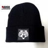 Beanie Tigerman Black/silver Sbam, patch nera stampata argento e logo dietro sbam clothing.