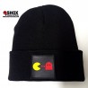 Beanie Pacman black Sbam, patch nera stampata e logo dietro sbam clothing.