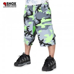 Baggy Neon Camo Ripstop Cargo Short