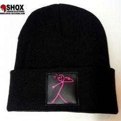 Beanie Shot blackl/neon pink Sbam