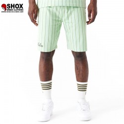 Pinstripe Menta/Brown Short