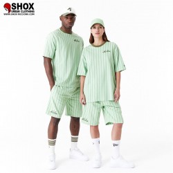 Pinstripe Menta/Brown Short