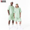 Pinstripe Menta/Brown Tee