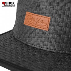 Straw Snapback Black