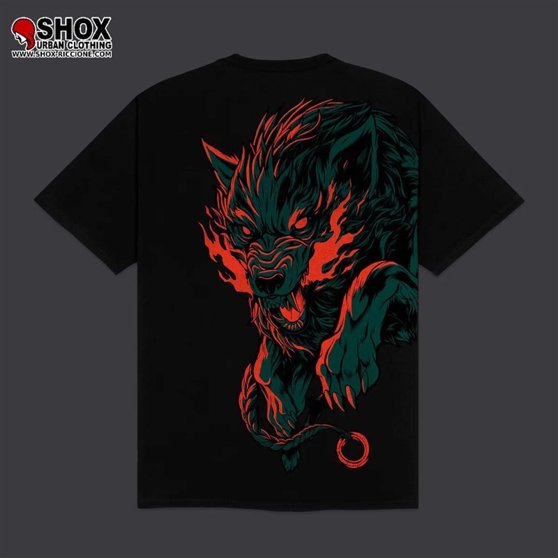 Cù-Sìth Wolf Tee Black