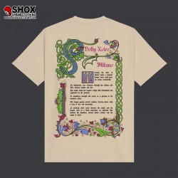 Dragon Scroll Tee Beige