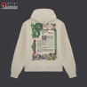 Dragon Scroll Hoodie Beige