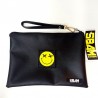 Sbam Smile Yellow Pochette Black Ecopelle