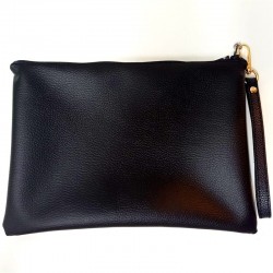 Sbam Smile Silver Pochette Black Ecopelle