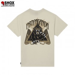 Triangle Panther T-Shirt Beige