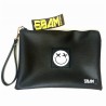 Sbam Smile White Pochette Black Ecopelle