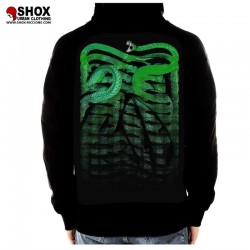 Ribs Snake Hoodie Black