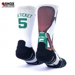 NBA Socks Big Ticket Garnett White