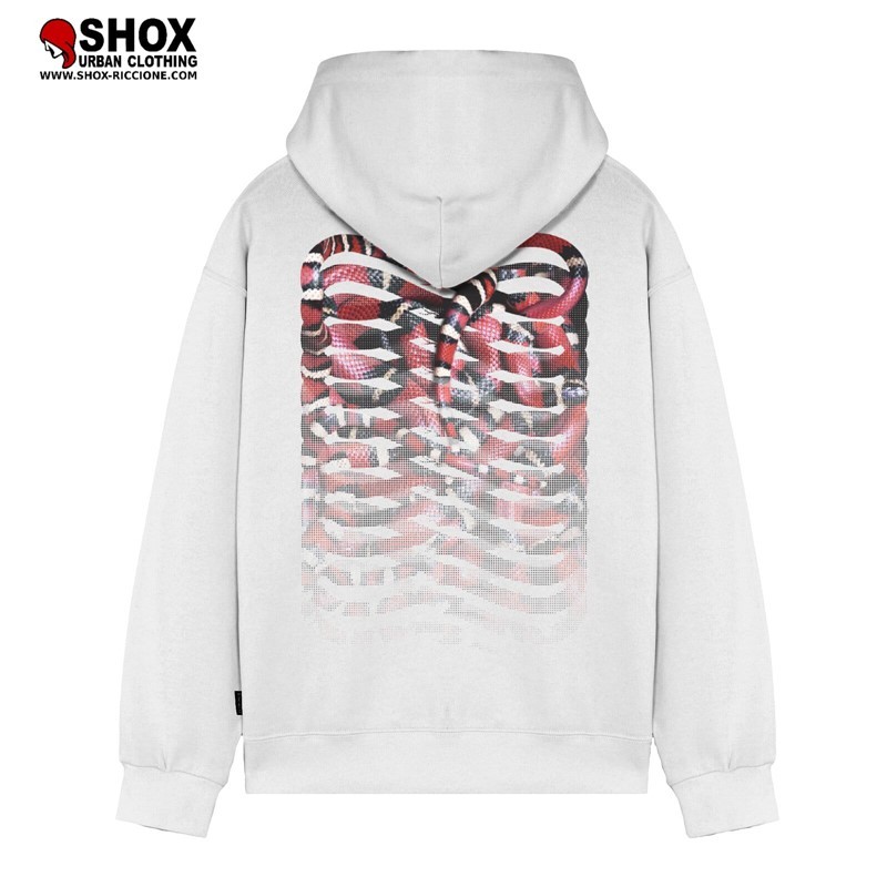 Ribs Coral Hoodie White