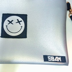 Sbam XX Smile Pochette Silver Ecopelle