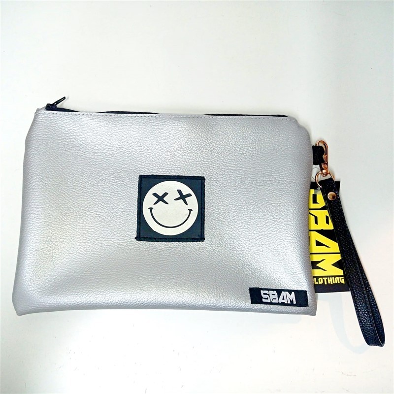 Sbam XX Smile Pochette Silver Ecopelle