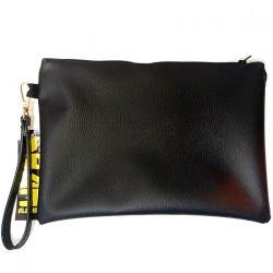 Sbam Smile Silver Pochette Black Ecopelle