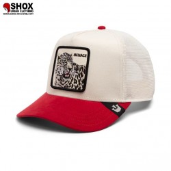 Menace Micro Velvet Edition White/Red Trucker