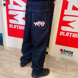 Sbam Tag Baggy Jeans Denim/Pink