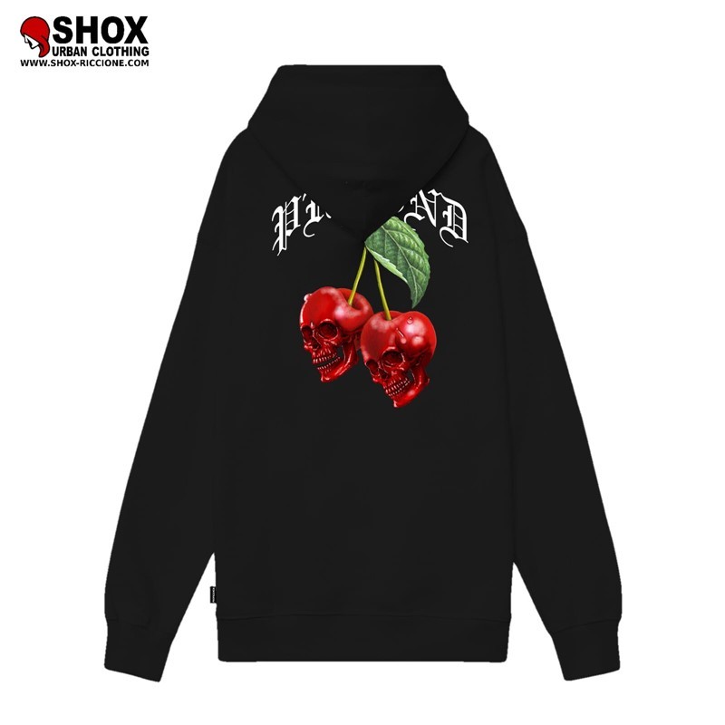 Cherry Skulls Black Hoodie