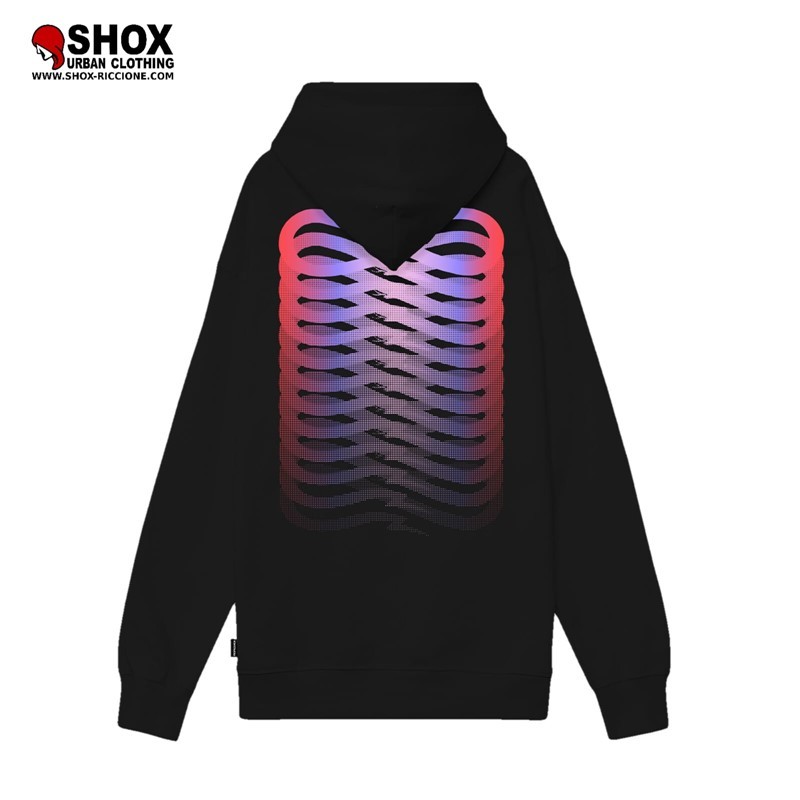 Ribs Gradient Black Hoodie