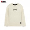 Ribs Crown Jacquard Sweater Beige