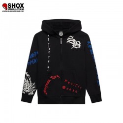 JUNIOR Surf Message Zip Hoodie Black