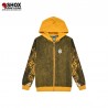 JUNIOR Tribal Flag Zip Hoodie Yellow