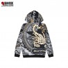 JUNIOR Skull Pesos Zip Hoodie Grey